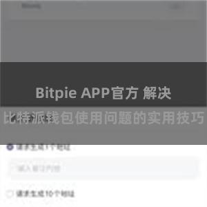 Bitpie APP官方 解决比特派钱包使用问题的实用技巧