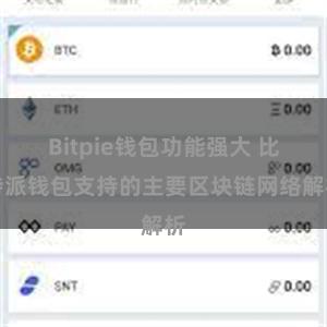 Bitpie钱包功能强大 比特派钱包支持的主要区块链网络解析