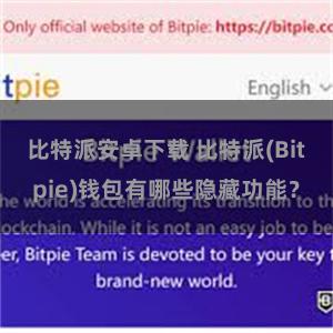 比特派安卓下载 比特派(Bitpie)钱包有哪些隐藏功能？